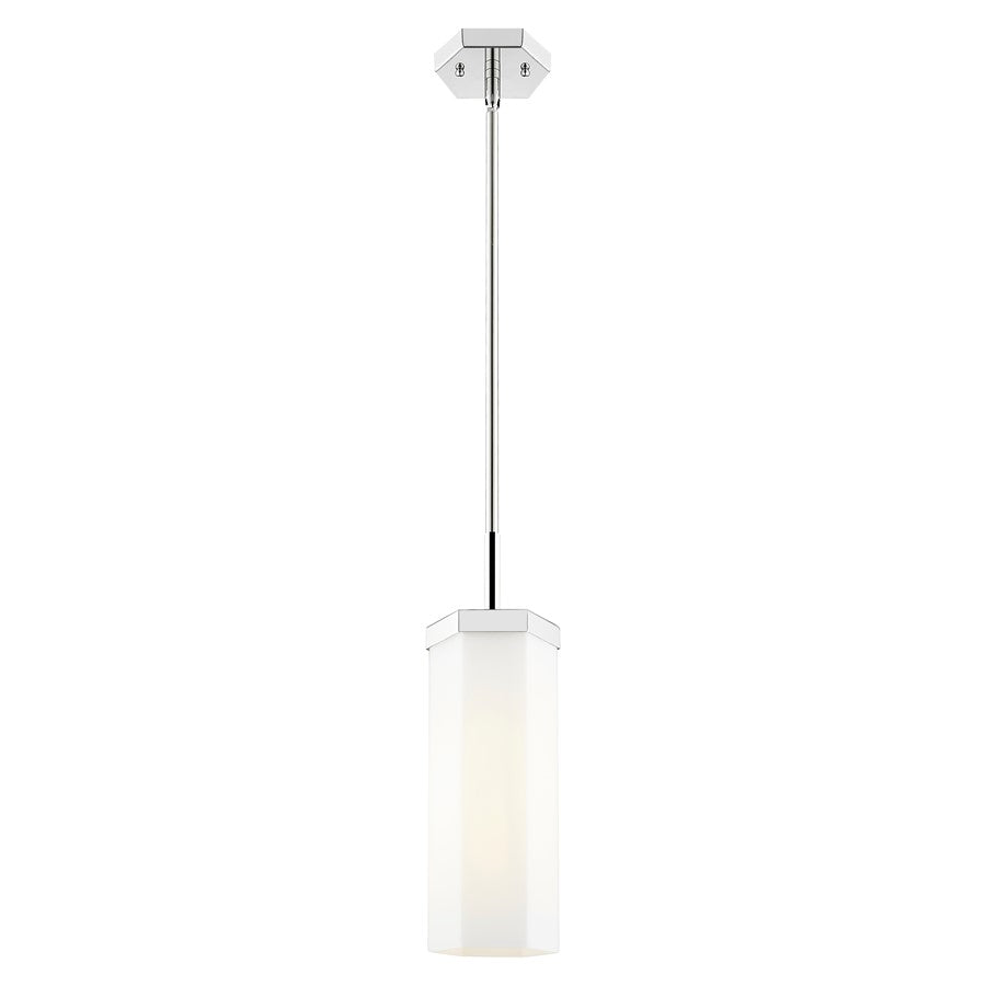 Innovations Blakeley 5" Stem Pendant, PN/White - 463-1S-PN-G463-12WH