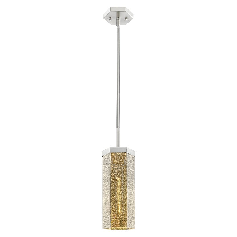 Innovations Blakeley 5" Stem Pendant, Satin Nickel/Mercury - 463-1S-SN-G463-12ME