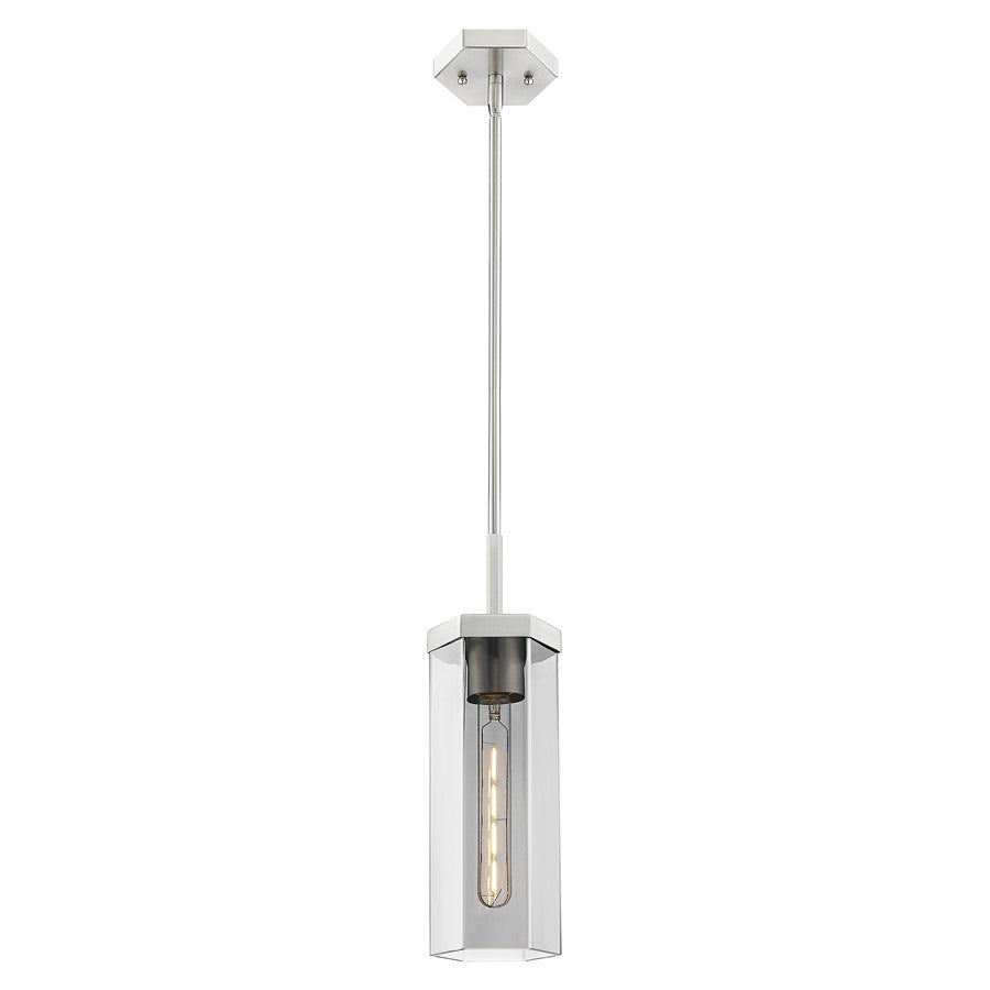 Innovations Blakeley 5" Stem Pendant, Satin Nickel/Smoke - 463-1S-SN-G463-12SM