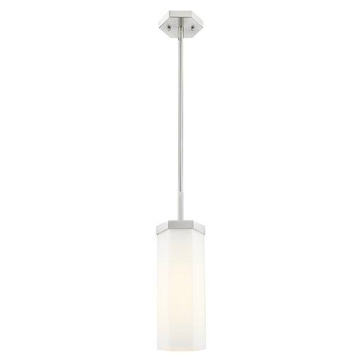 Innovations Blakeley 5" Stem Pendant, Satin Nickel/White - 463-1S-SN-G463-12WH