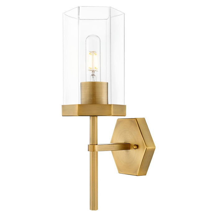 Innovations Blakeley 5" Wall Sconce, Brushed Brass/Clear - 463-1W-BB-G463-8CL