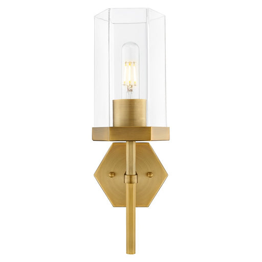 Innovations Blakeley 5" Wall Sconce, Brushed Brass/Clear