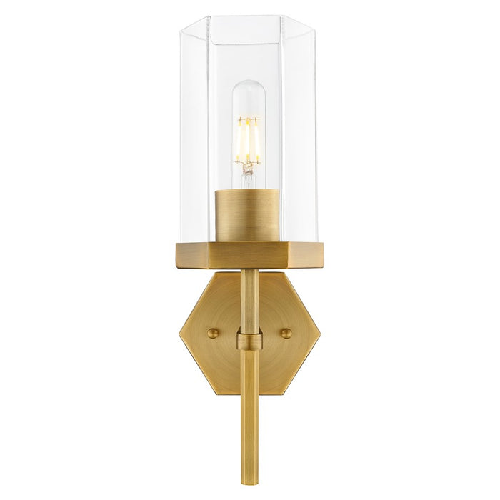 Innovations Blakeley 5" Wall Sconce, Brushed Brass/Clear