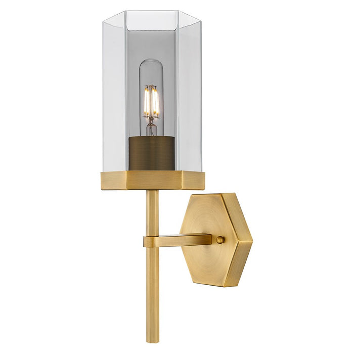 Innovations Blakeley 5" Wall Sconce, Brushed Brass/Smoke - 463-1W-BB-G463-8SM