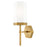 Innovations Blakeley 5" Wall Sconce, Brushed Brass/White - 463-1W-BB-G463-8WH