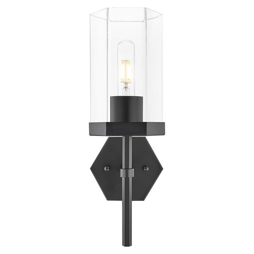 Innovations Blakeley 1Lt 5" Wall Sconce, Black/Clear