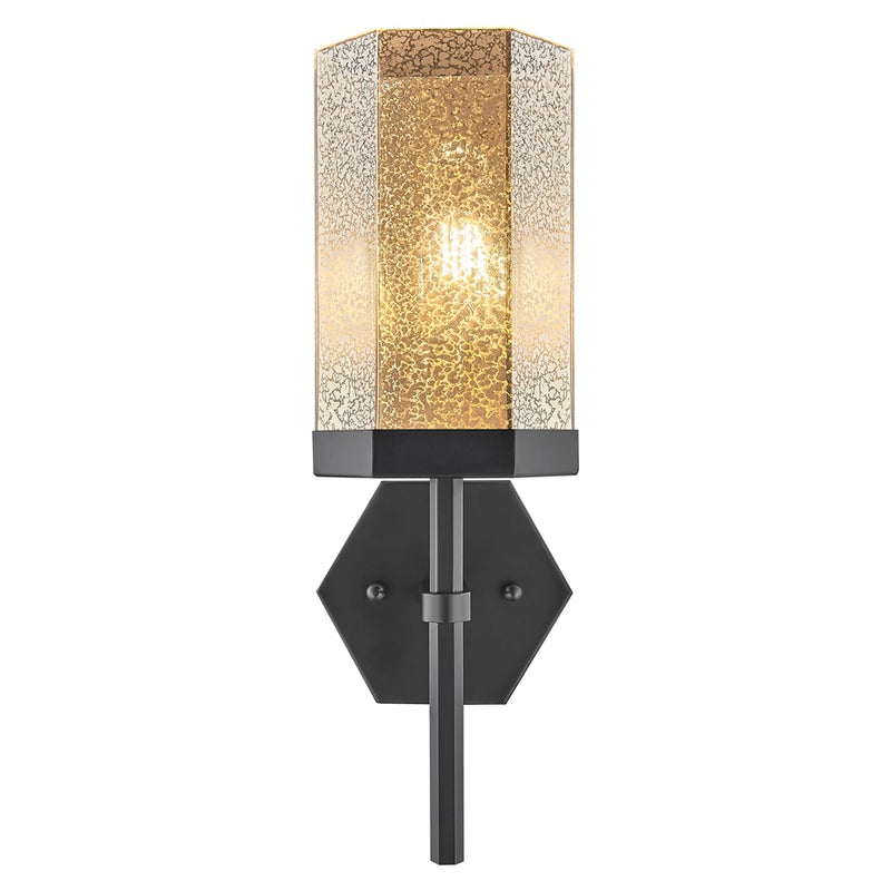 Innovations Blakeley 1Lt 5" Wall Sconce, Black/Mercury