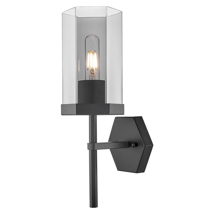 Innovations Blakeley 1Lt 5" Wall Sconce, Black/Smoke - 463-1W-BK-G463-8SM
