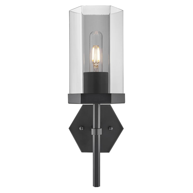 Innovations Blakeley 1Lt 5" Wall Sconce, Black/Smoke