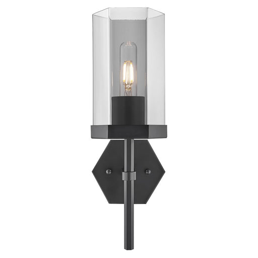 Innovations Blakeley 1Lt 5" Wall Sconce, Black/Smoke