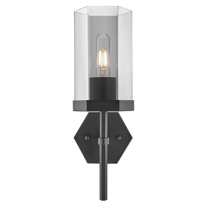 Innovations Blakeley 1Lt 5" Wall Sconce, Black/Smoke