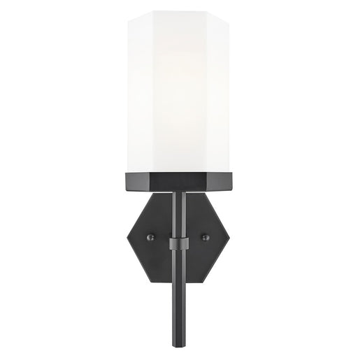 Innovations Blakeley 1Lt 5" Wall Sconce, Black/White