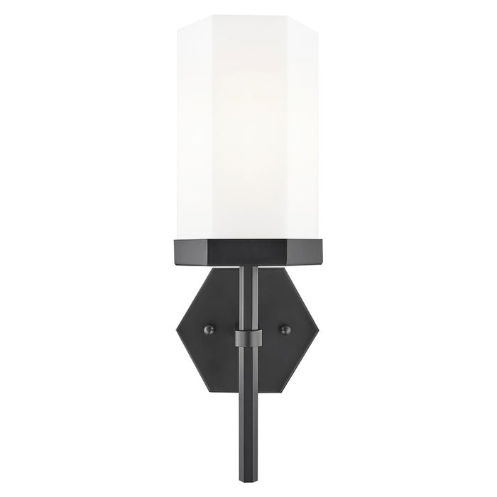 Innovations Blakeley 1Lt 5" Wall Sconce, Black/White