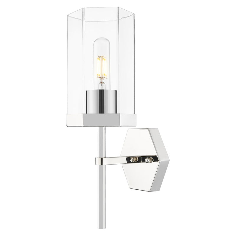 Innovations Blakeley 5" Wall Sconce, Polished Nickel/Clear - 463-1W-PN-G463-8CL