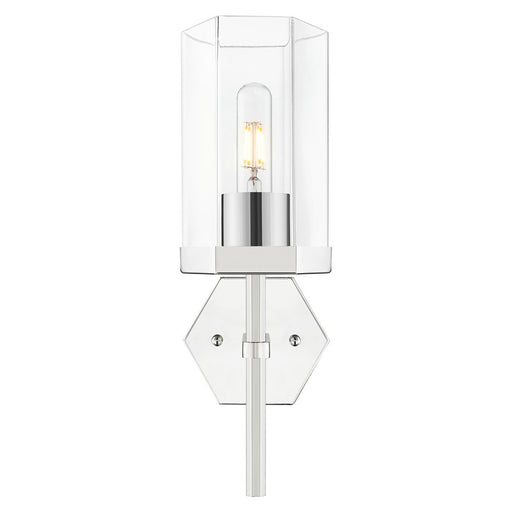 Innovations Blakeley 5" Wall Sconce, Polished Nickel/Clear