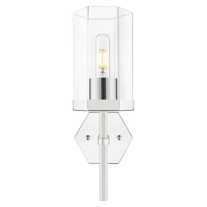 Innovations Blakeley 5" Wall Sconce, Polished Nickel/Clear