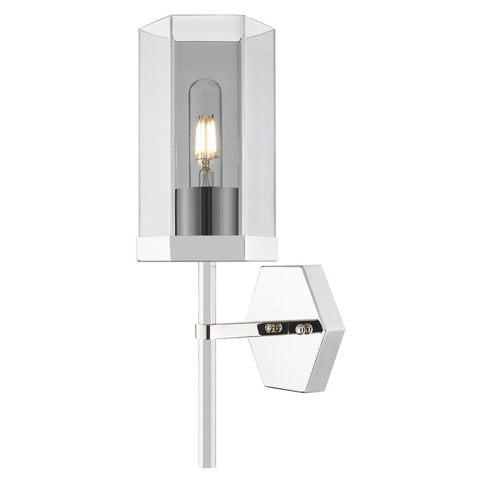 Innovations Blakeley 5" Wall Sconce, Polished Nickel/Smoke - 463-1W-PN-G463-8SM