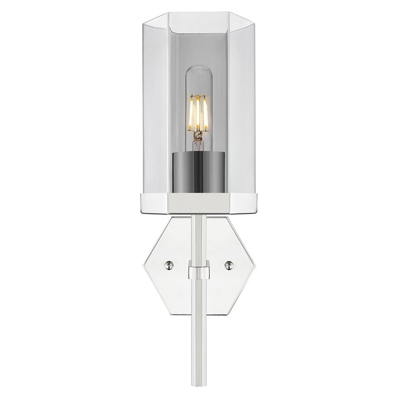 Innovations Blakeley 5" Wall Sconce, Polished Nickel/Smoke