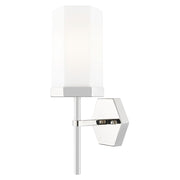 Innovations Blakeley 5" Wall Sconce, Polished Nickel/White - 463-1W-PN-G463-8WH