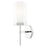 Innovations Blakeley 5" Wall Sconce, Polished Nickel/White - 463-1W-PN-G463-8WH
