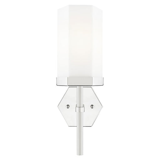 Innovations Blakeley 5" Wall Sconce, Polished Nickel/White