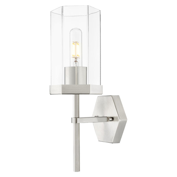 Innovations Blakeley 1Lt 5" Wall Sconce, Satin Nickel/Clear - 463-1W-SN-G463-8CL