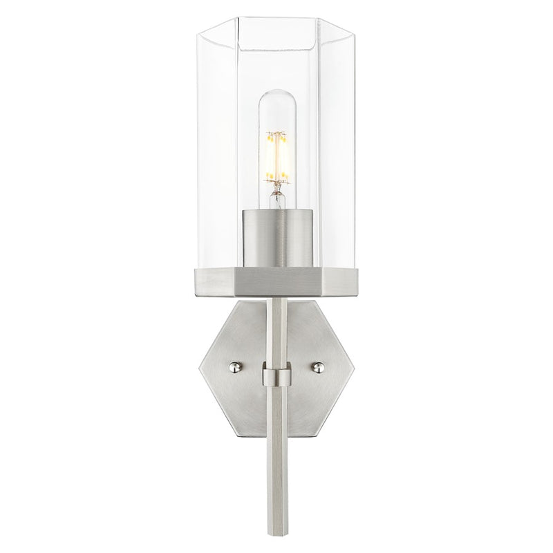 Innovations Blakeley 1Lt 5" Wall Sconce, Satin Nickel/Clear