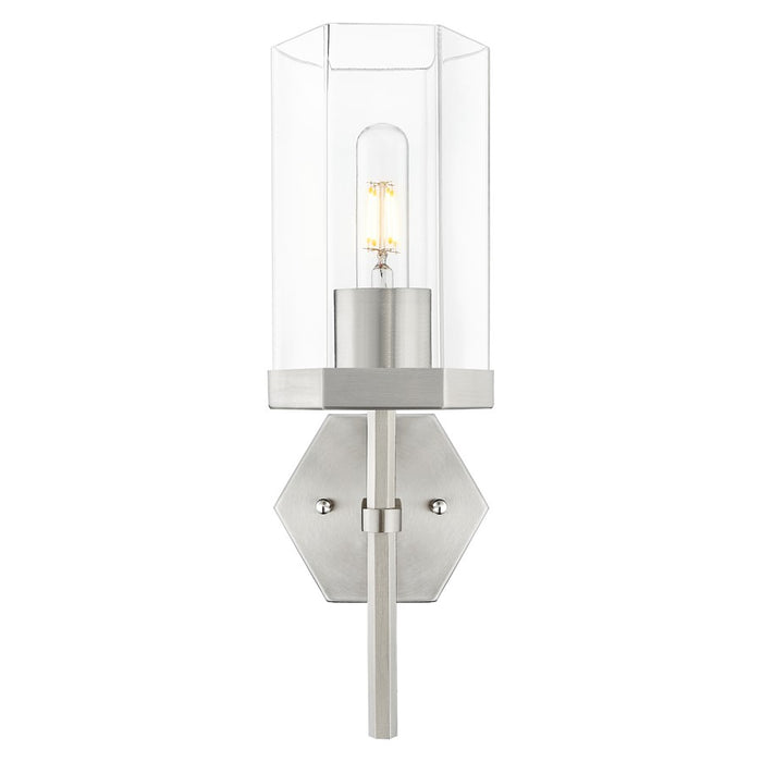 Innovations Blakeley 1Lt 5" Wall Sconce, Satin Nickel/Clear