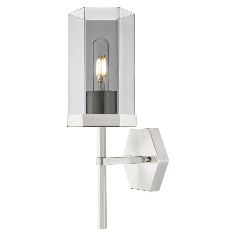Innovations Blakeley 1Lt 5" Wall Sconce, Satin Nickel/Smoke - 463-1W-SN-G463-8SM