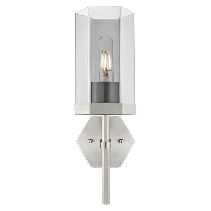 Innovations Blakeley 1Lt 5" Wall Sconce, Satin Nickel/Smoke