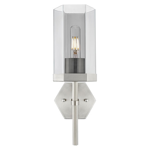 Innovations Blakeley 1Lt 5" Wall Sconce, Satin Nickel/Smoke