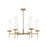 Innovations Blakeley 6Lt 32" Stem Chandelier, BB/White - 463-6CR-BB-G463-12WH