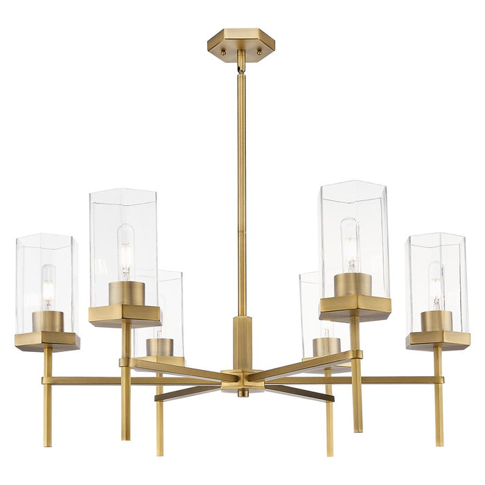 Innovations Blakeley 6Lt 32" Stem Chandelier, BB/Clear - 463-6CR-BB-G463-8CL
