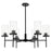 Innovations Blakeley 6Lt 32" Stem Chandelier, Black/Clear - 463-6CR-BK-G463-8CL