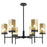 Innovations Blakeley 6Lt 32" Stem Chandelier, Black/Merc - 463-6CR-BK-G463-8ME