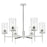 Innovations Blakeley 6Lt 32" Stem Chandelier, PN/Clear - 463-6CR-PN-G463-8CL