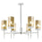 Innovations Blakeley 6Lt 32" Stem Chandelier, PN/Merc - 463-6CR-PN-G463-8ME