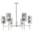 Innovations Blakeley 6Lt 32" Stem Chandelier, PN/Smoke - 463-6CR-PN-G463-8SM