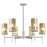 Innovations Blakeley 6Lt 32" Stem Chandelier, SN/Merc - 463-6CR-SN-G463-8ME