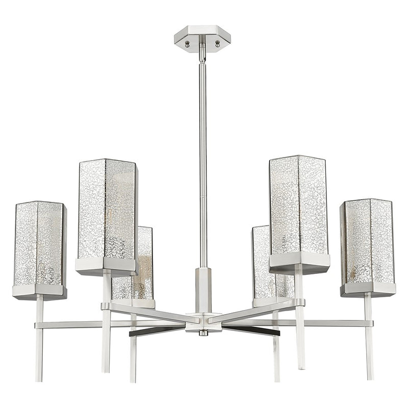Innovations Blakeley 6Lt 32" Stem Chandelier, SN/Merc
