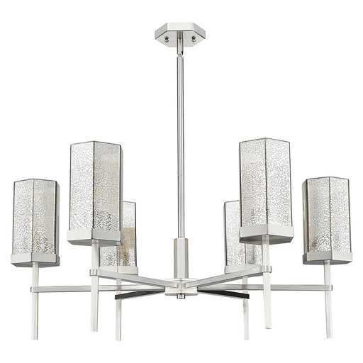 Innovations Blakeley 6Lt 32" Stem Chandelier, SN/Merc
