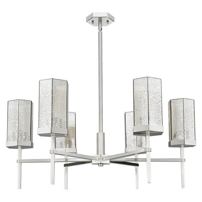 Innovations Blakeley 6Lt 32" Stem Chandelier, SN/Merc