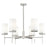 Innovations Blakeley 6Lt 32" Stem Chandelier, SN/White - 463-6CR-SN-G463-8WH