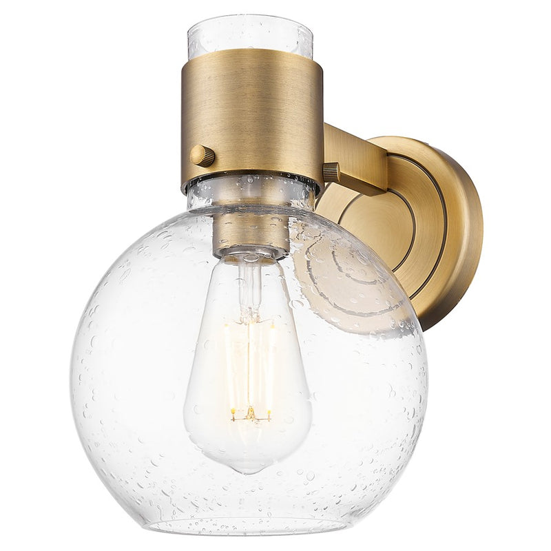 Innovations Lawton Sphere 8" Wall Sconce, BB/Seedy - 464-1W-BB-G464B-7SDY