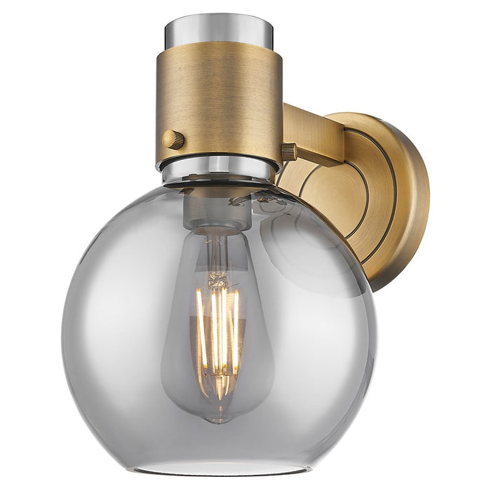 Innovations Lawton Sphere 8" Wall Sconce, BB/Smoke - 464-1W-BB-G464B-7SM