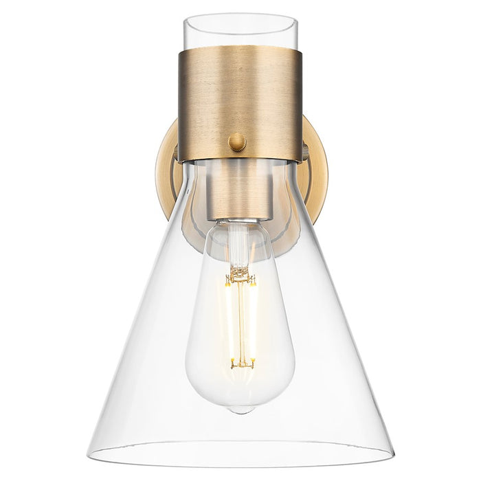 Innovations Lawton Cone 8" Wall Sconce, BB/Clear