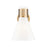 Innovations Lawton Cone 1Lt 8" Sconce, Brushed Brass/Gloss White