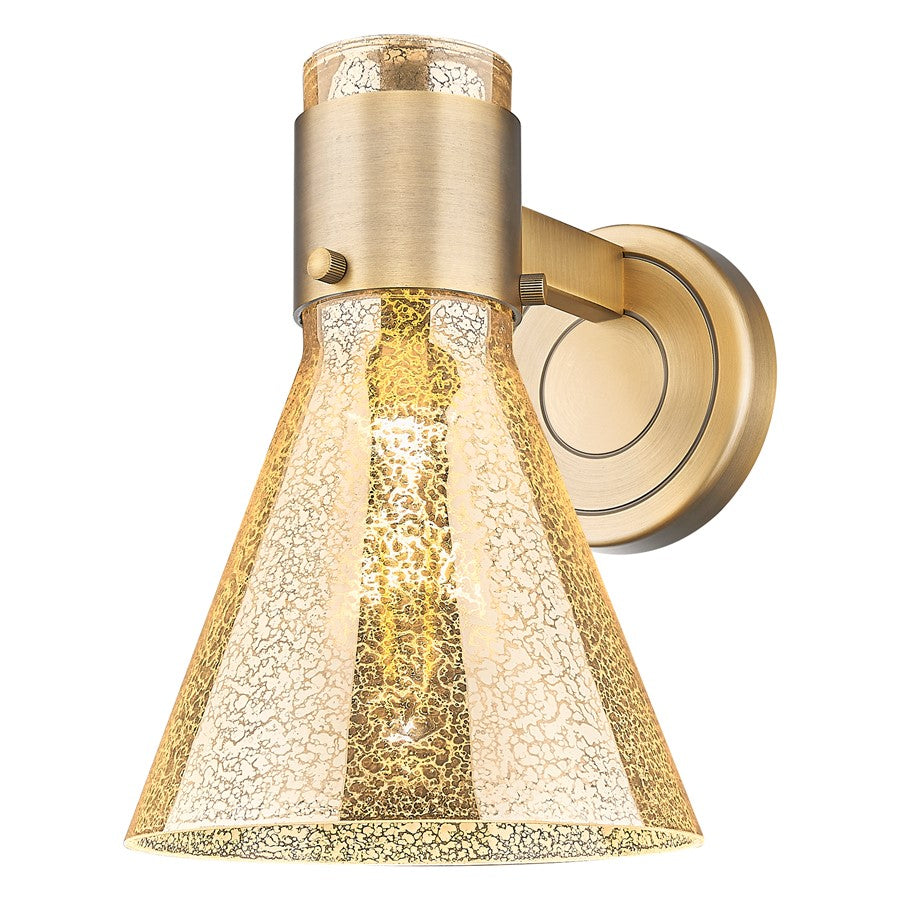 Innovations Lawton Cone 8" Wall Sconce, BB/Merc - 464-1W-BB-G464C-7ME