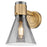 Innovations Lawton Cone 8" Wall Sconce, BB/Smoke - 464-1W-BB-G464C-7SM