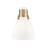 Innovations Lawton Bell 1Lt 8" Sconce, Brushed Brass/Gloss White